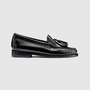 G.H. Bass & Co. WEEJUNS ESTELLE TASSEL LEATHER LOAFER ACADEMIA CLASSIC Black 8.5